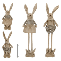 Easter bunny, bunny slippers, telescopic legs, 2/s, approx. 88cmH 