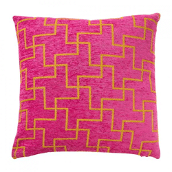 (R) Kissenbezug Jacquard rosa 45 x 45 cm