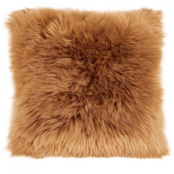 Tiseco Kissen Schafsfell indisch braun 45 x 45 cm