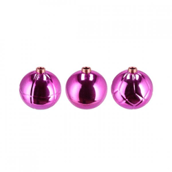 Vase Weihnachtskugel fuchsia 11 cm 3 Stück sortiert