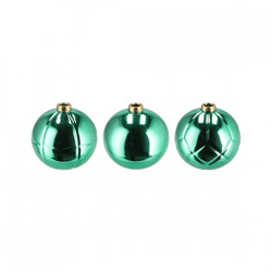 Vase Weihnachtskugel grün 11 cm 3 Stück sortiert