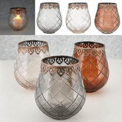 Windlicht Oriental Raute, 3/s, groß, 16x18cm