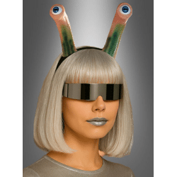 Alienaugen Alienantennen Haarreif, Kopfschmuck, Alienfühler für Außerirdischen  Karneval und Halloween Kostüm