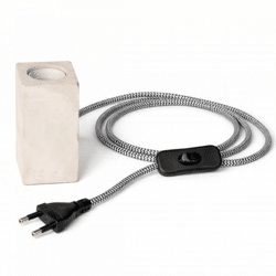 Annas Collection Tischlampe E27 Beton grau 11 cm