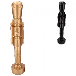 Statue Nussknacker schwarz/gold 52 cm 2fach sortiert