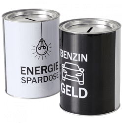 Boltze Haushaltsspardose Energy 13,5 cm 2 Stück sortiert