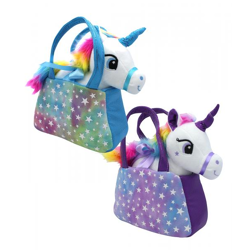 Einhorn Glow in the Dark Plüschtasche - 3-fach sortiert - 23 cm