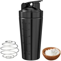 Elsrantor Protein Shaker 750ml Edelstahl Eiweißflasche