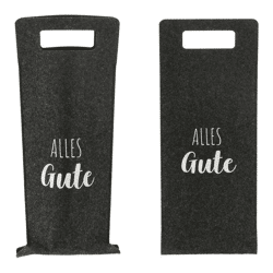 Flaschentasche Filz Alles Gute