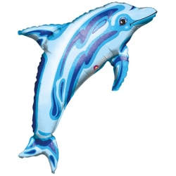 Folienballon Delfin blau