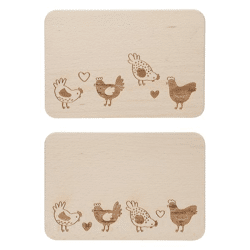 Frühstücksbrettchen Chicken,2/s