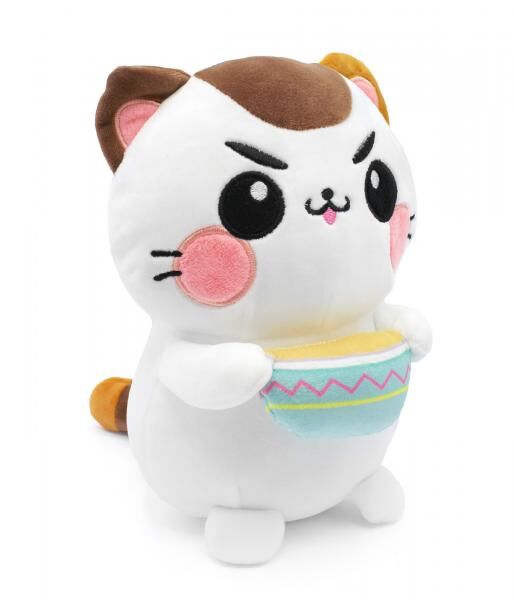 Funny Cat mit Suppe - Pl&uuml;schfigur - 25 cm