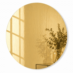 Housevitamin Wandspiegel rund gold 60 cm