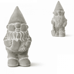 J-Line Statue Gnom Zement grau 19 cm 2 sortiert