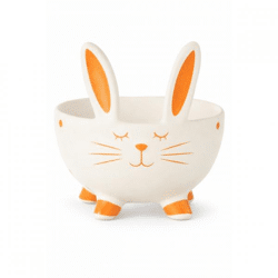 J-Line Schale Kaninchen weiß/orange 14 cm