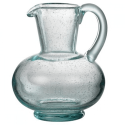 J-Line Vase Karaffe Globus Glas hellblau 21 cm