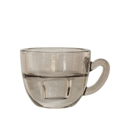Kerzenleuchter Kaffee Glas grau 8 cm