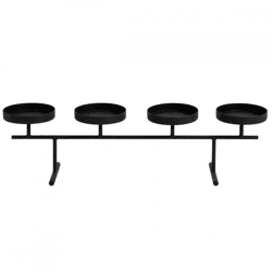 Kerzenleuchter Metall schwarz 40 cm