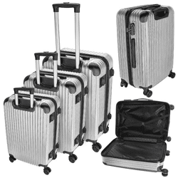 Kofferset A007 3tlg Silber