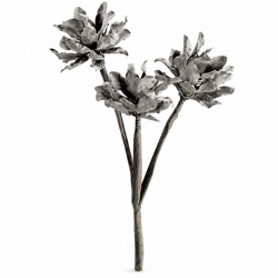 Künstliche Blume Schaum grau/braun 115 cm