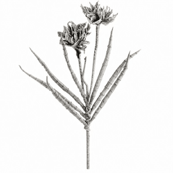 Artificial flower foam duo gray 112 cm