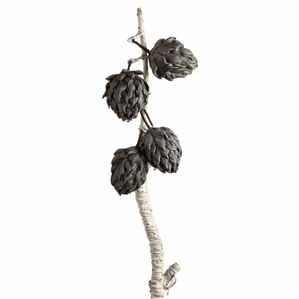 Künstlicher Zweig Schaumstoff grau 115 cm