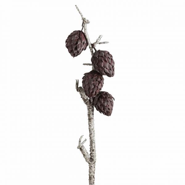 Künstlicher Zweig Schaumstoff grau/lila 115 cm