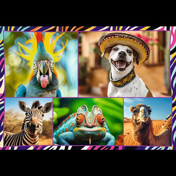 Lustige Tiere - Puzzle 4 x 250 Teile