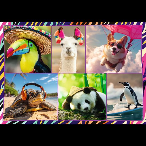 Lustige Tiere - Puzzle 4 x 250 Teile