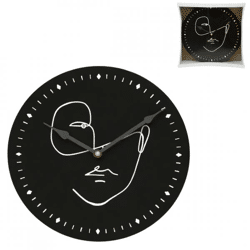 Noor Living Wanduhr Zifferblatt schwarz 29 cm