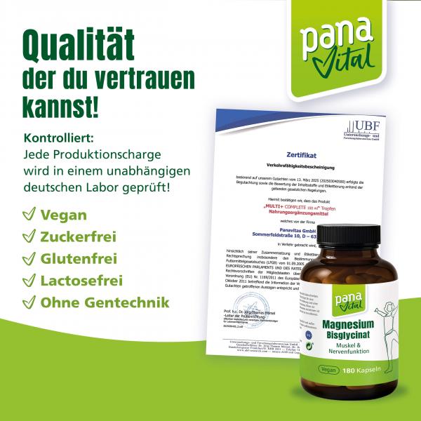 PanaVital Magnesium Bisglycinat - MHD 08/2028 