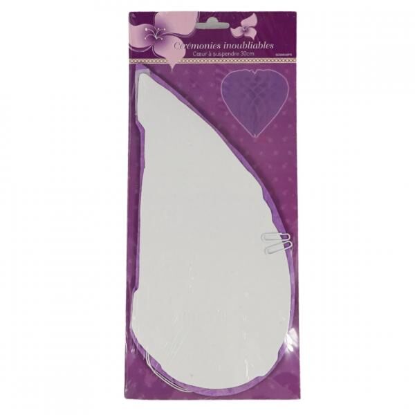 Partydekoration Wabenherz lila 30 cm
