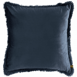 PTMD Kissen Nous Samt blau 60 x 60 cm
