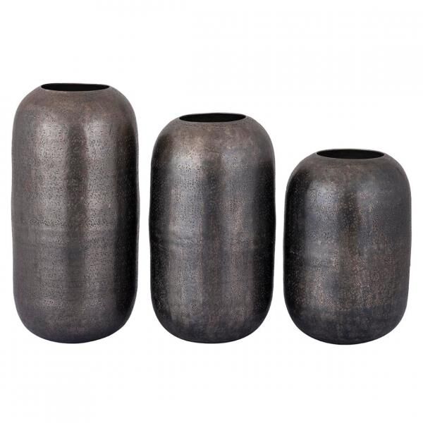 PTMD Vase Yourne M Aluminium grau 30 cm B-Wahl