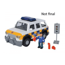 Simba 109251096 - Feuerwehrmann Sam 4x4 Polizeiauto mit Figur