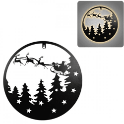 Svenska Living Wandleuchte LED auf Batterie schwarz 35 cm