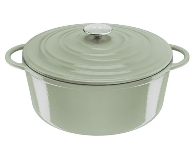 Tefal Gusseisen Cocotte 29 cm mit Deckel, ideal für Schmoren und langsames Garen, gleichmäßige Hitzeverteilung und langlebige Qualität