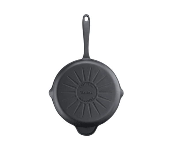 Tefal Gusseisen Pfanne 26 cm emailliert, ideal für gleichmäßiges Braten, robuste Verarbeitung und vielseitige Nutzung im Küchenalltag
