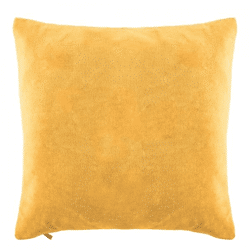 Tiseco Kissen Baumwolle Samt gelb 45 x 45 cm