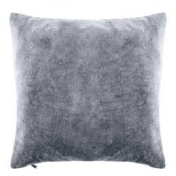 Tiseco Kissen Baumwolle Samt grau 45 x 45 cm
