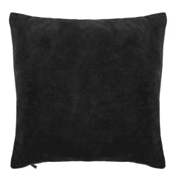 Tiseco Kissen Baumwolle Samt schwarz 45 x 45 cm