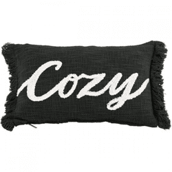 Tiseco cushion Cotton Slub Cozy black 30 x 50 cm