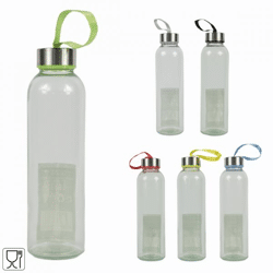 Wasserflasche Glas 500 ml 6 Stück sortiert