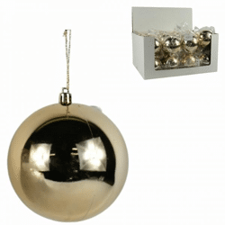 Weihnachtskugel gold 10 cm