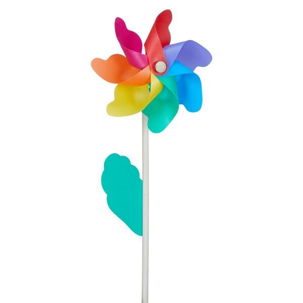 Windrad "Flower" bunt M, ca. 48cm, 18cm &Oslash;