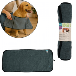Zooroyal Haustier Handtuch grau-blau 80 x 35 cm