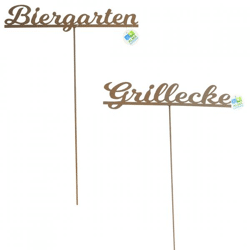 Alma Garden Gartenpfahl rostbraun 95 cm 2 Stück sortiert