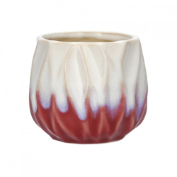Blumentopf Kevin rosa/weiß 8 cm