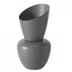 Boltze home Vase Rundi grau 18 cm