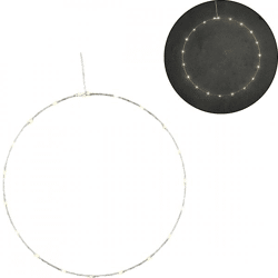 Kreis mit LED-Beleuchtung silber auf Batterie 50 cm